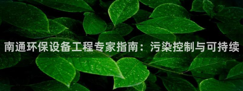 彩名堂旧版本：南通环保设备工程专家指南：污染控制与可持续